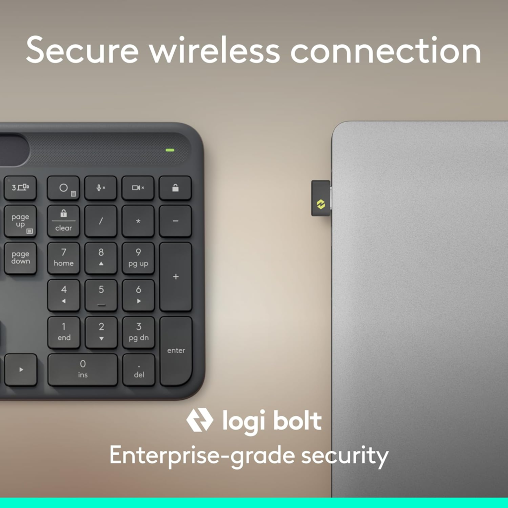 Logitech K980 Signature Slim Review: 7 Amazing Features ! 5 🔗 4. Flexible Connectivity: Bluetooth + USB Dongle